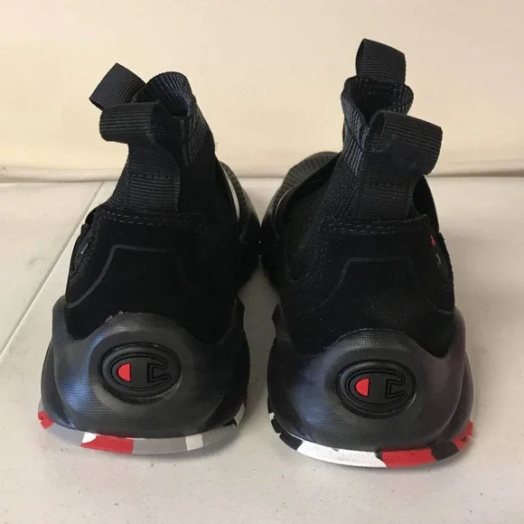 Champion Big Kids Rally Pro Shoes, Size 4.5y, Black / Red - Picture 5 of 7